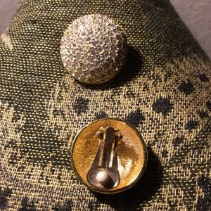 Vintage Roman Rhinestone clip on earrings